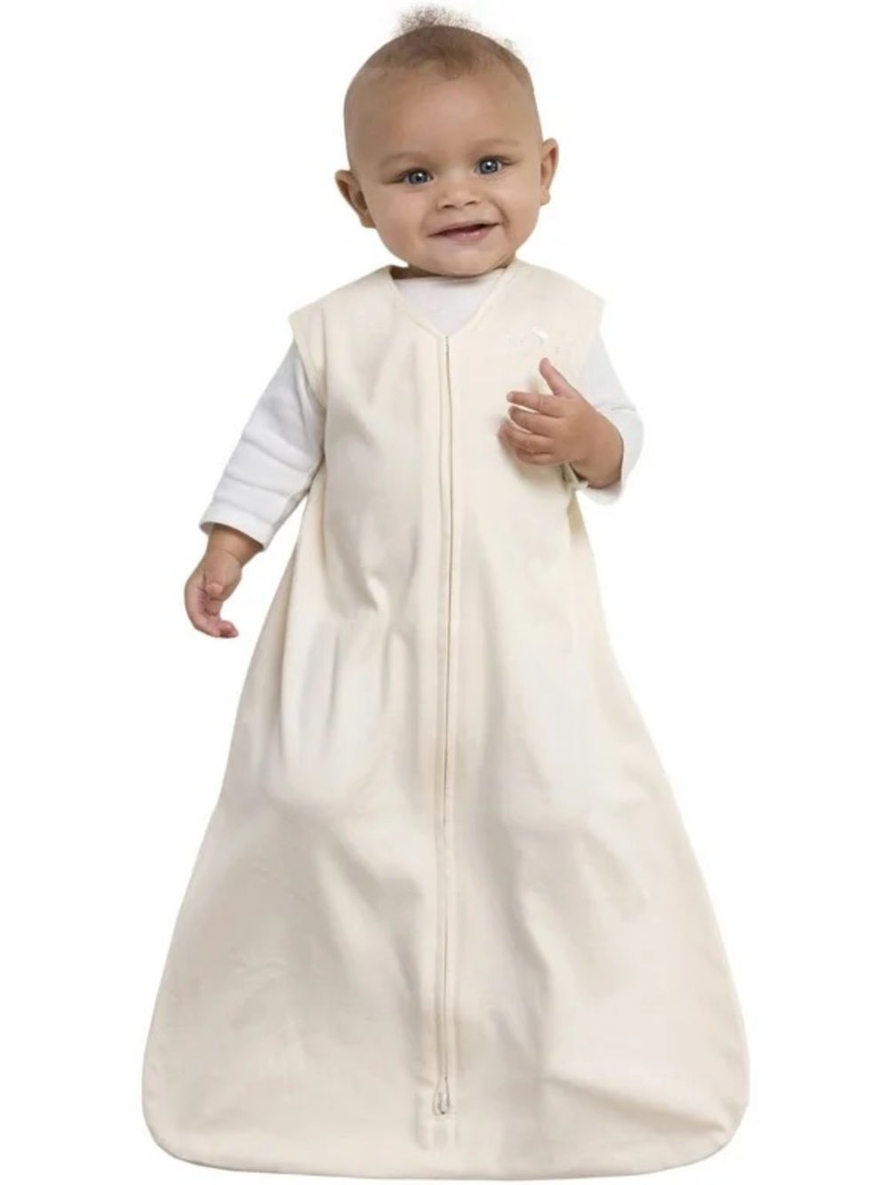 Halo Cream Sleep Sack Pajamas for Kids - Soft Sleeveless Zipper
